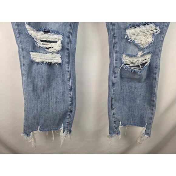 Lovervet by Vervet Jeans Women's Size 18 Distressed Cropped Flare Denim Pants - Picture 7 of 12